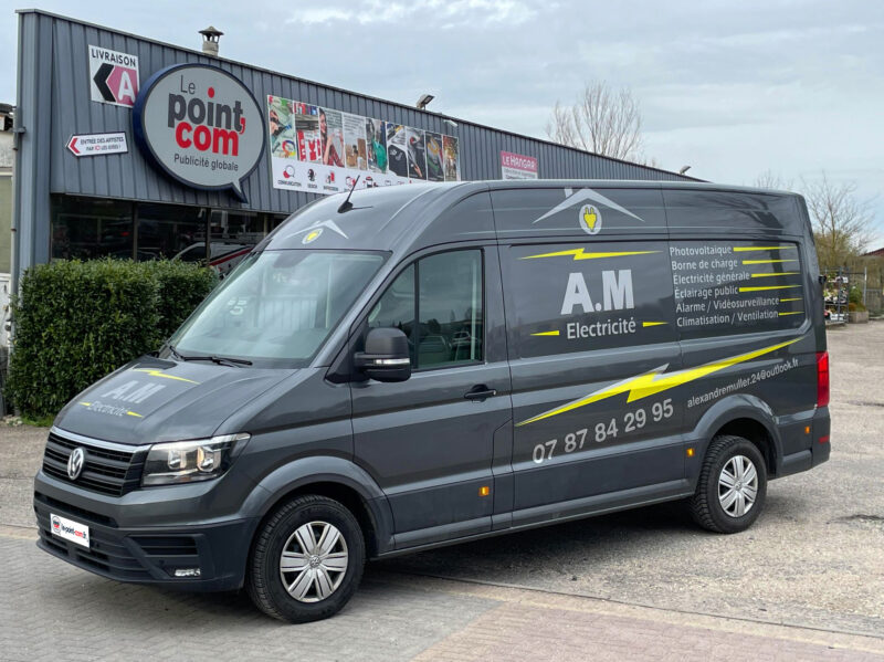 AM Electricité Décoration camionnette coté droit