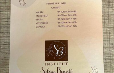 Solène beauté carte produits verso