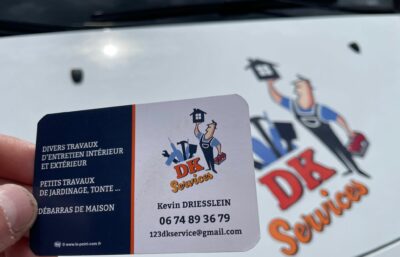 carte de visite et marquage véhicule DK Services