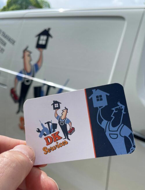 carte de visite et marquage véhicule DK Services