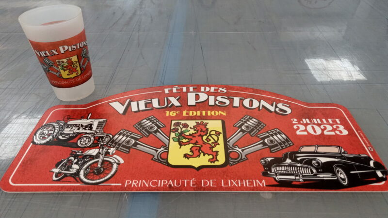 Ecocup et plaque de rallye "Le vieux Pistons"