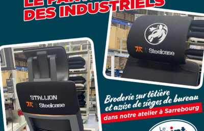 Broderie sur têtes de sièges pour Steelcase
